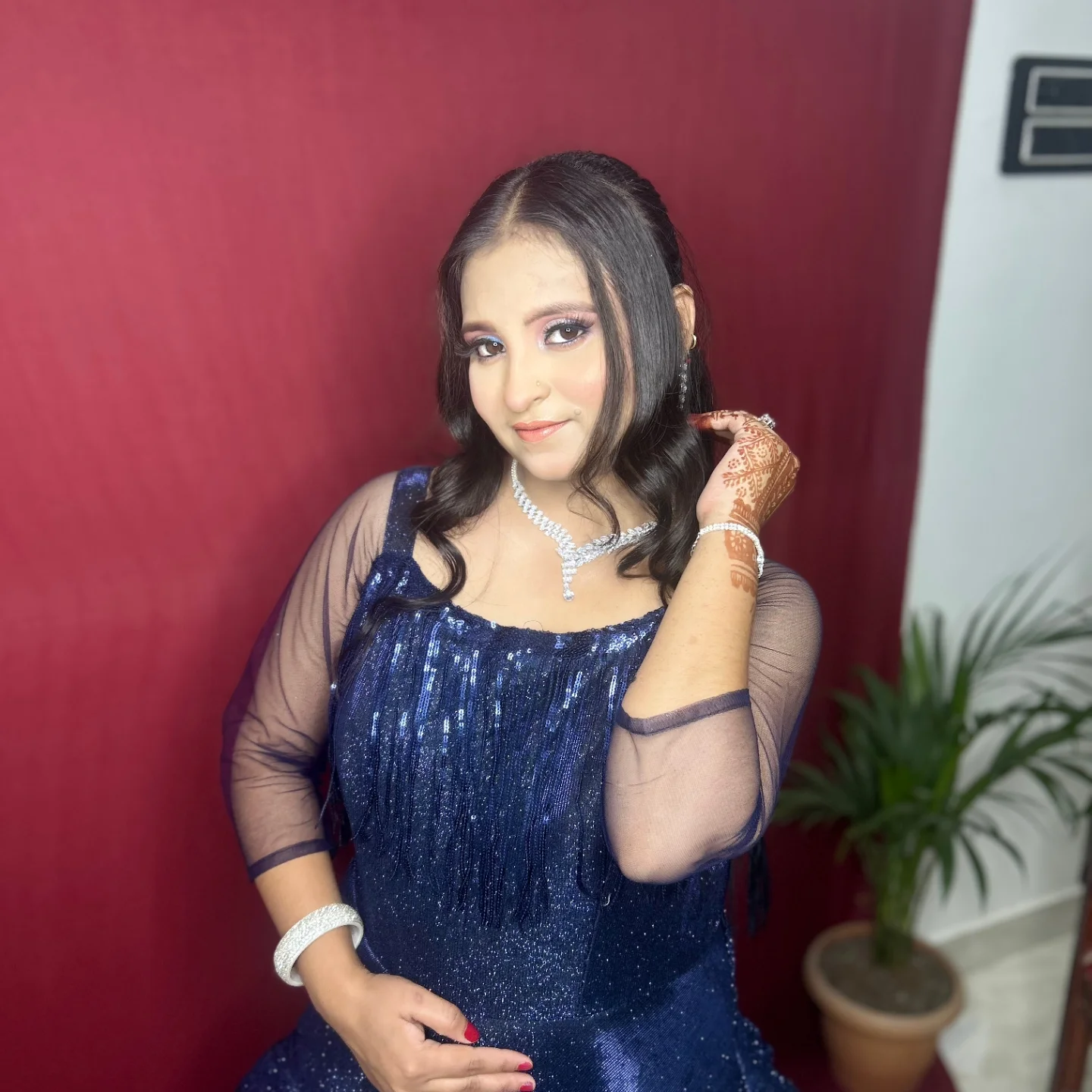 Navy gown party frontal — Patna
