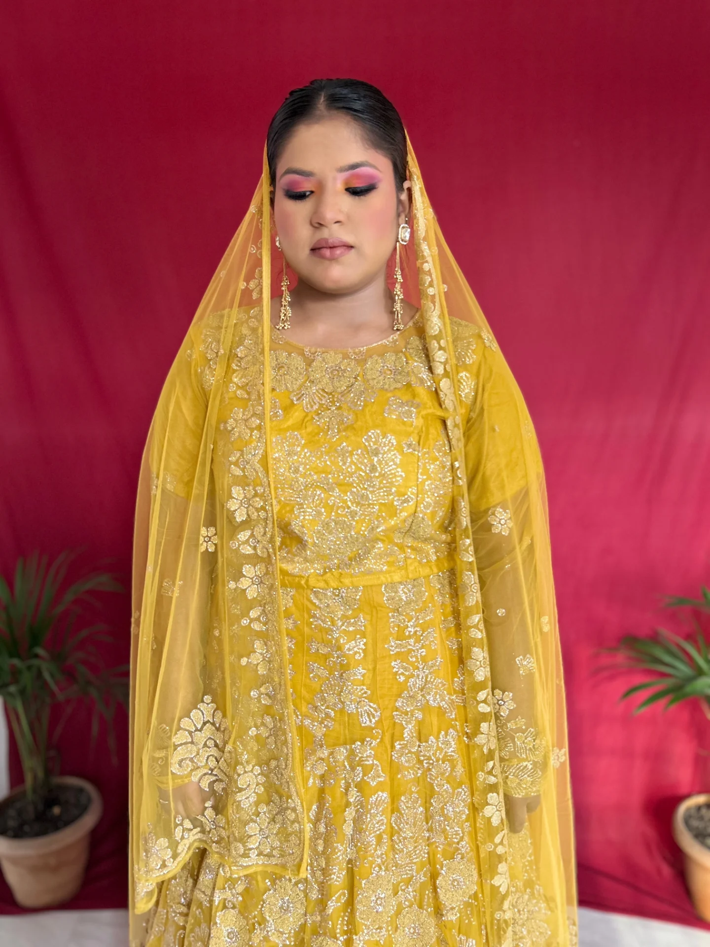 Haldi yellow dupatta look — Patna