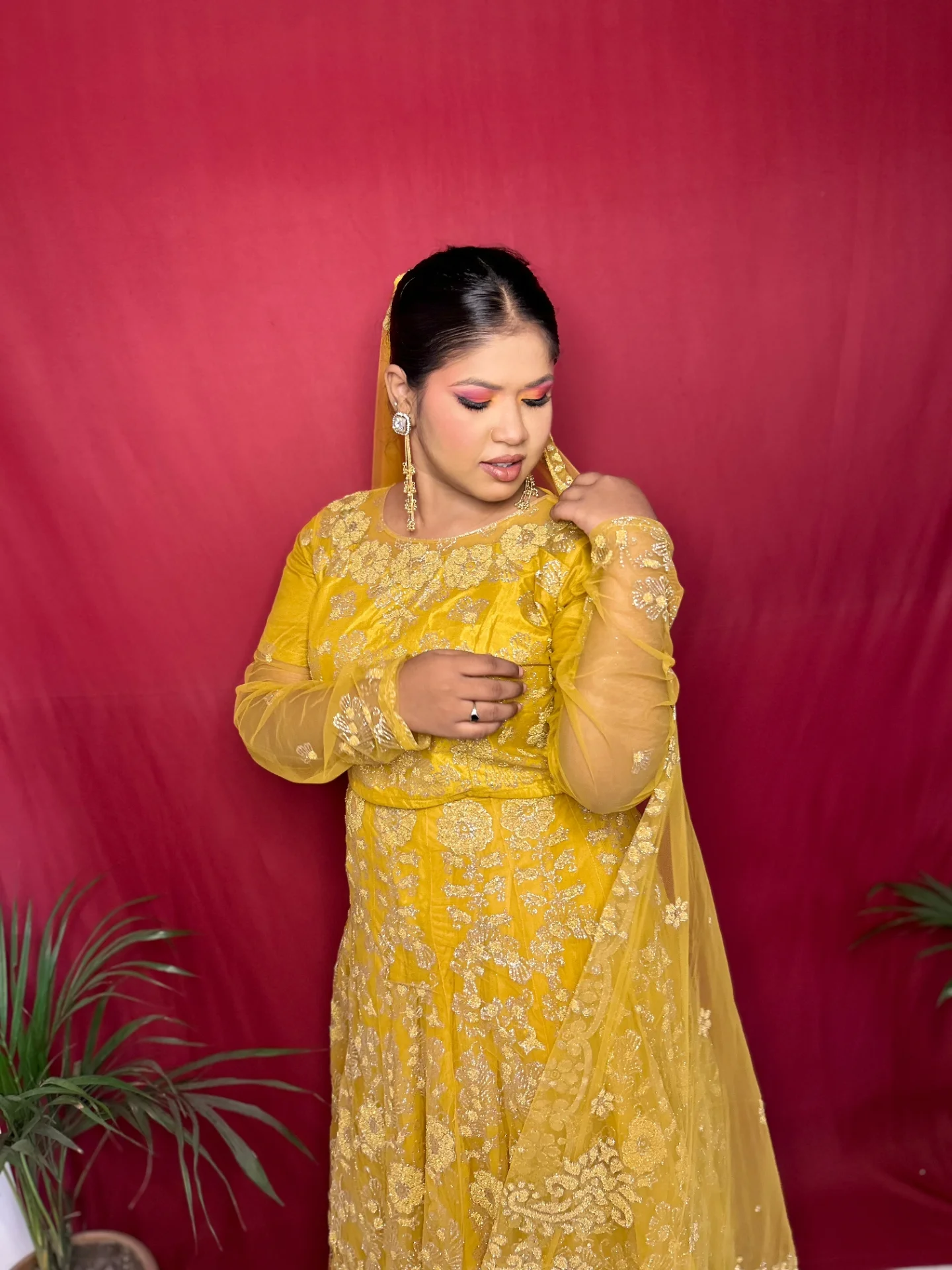Haldi yellow soft glam — Patna